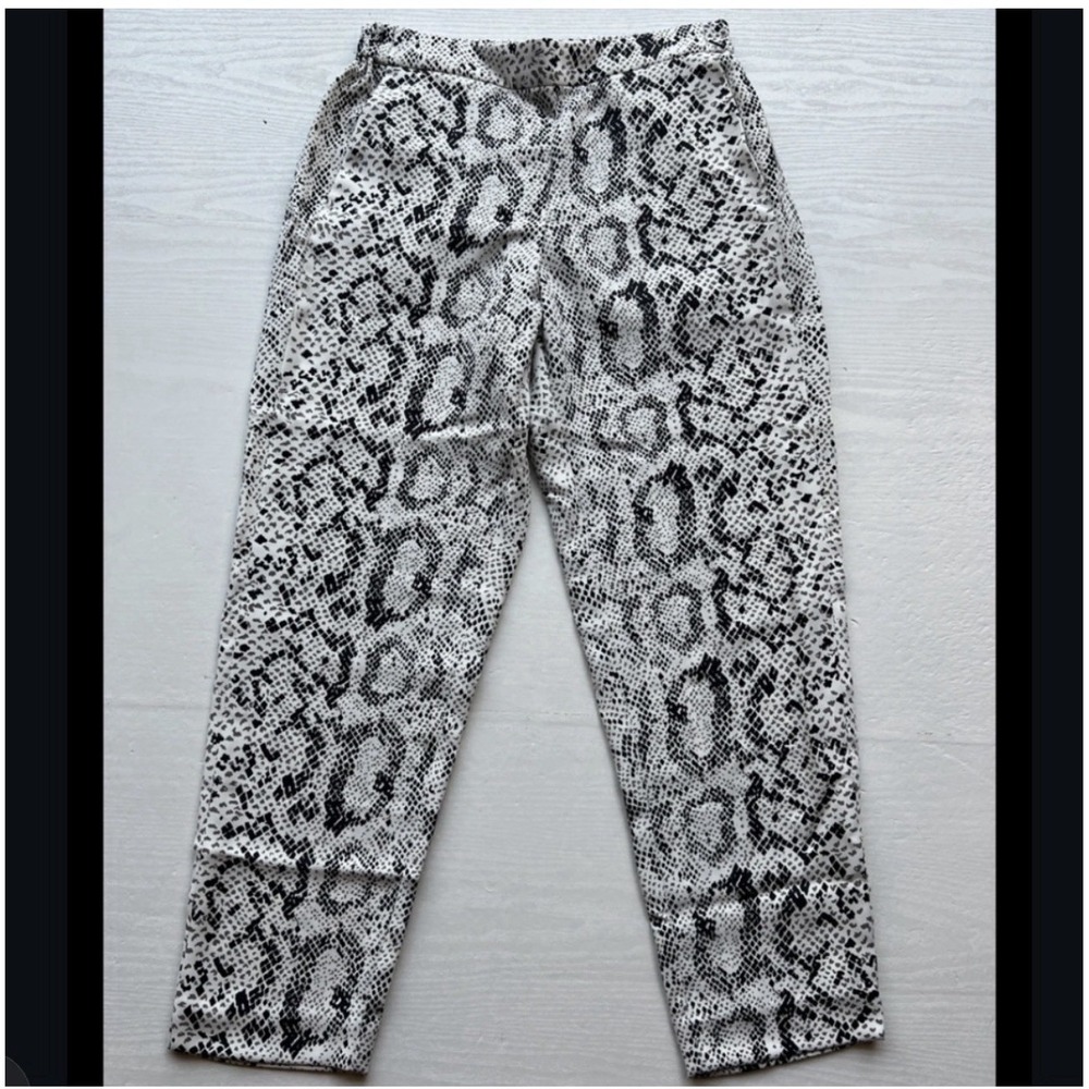 J Crew Jamie Drape Pant Womens 6 Gray Snakeskin Ankle Length New